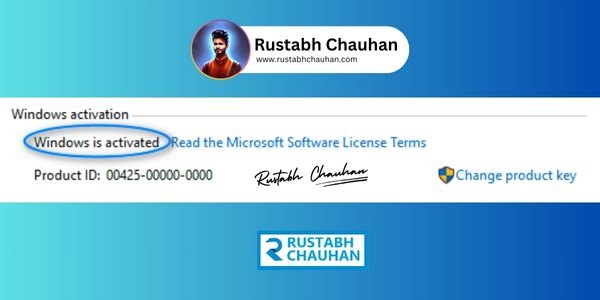 Check out activation status of Windows 10 by rustabhchauhan.com